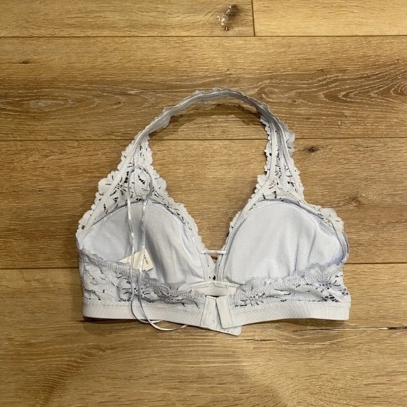 Aerie Palm Lace Removable Pads Mesh Sexy Bralette Light Blue Size M $40 NWT. - Picture 3 of 3